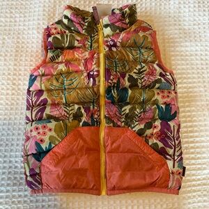Burton Floral Puffer Vest with Pink and Yellow Accents-5/6